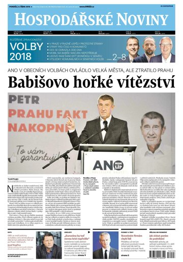 Obálka e-magazínu Hospodářské noviny 193 - 8.10.2018