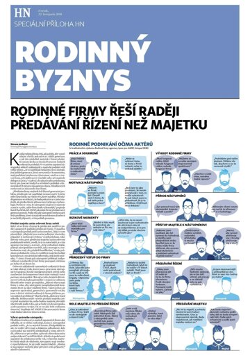 Obálka e-magazínu Hospodářské noviny - příloha 226 - 22.11.2018 příloha Rodinný byznys