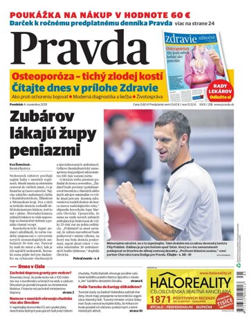 Obálka e-magazínu Pravda 4. 11. 2019