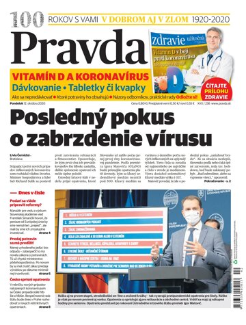 Obálka e-magazínu Pravda 12. 10. 2020