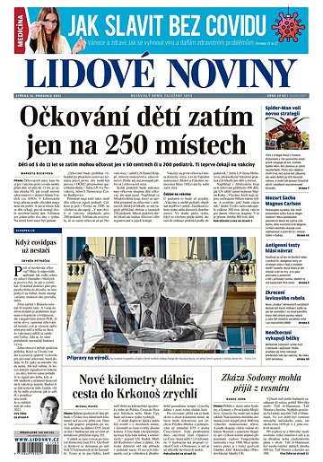 Obálka e-magazínu Lidové noviny 15.12.2021