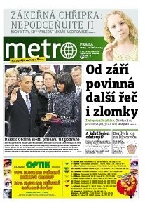 Obálka e-magazínu deník METRO 22.1.2013