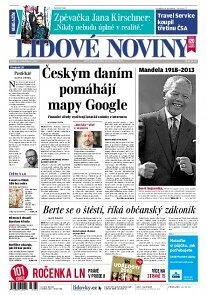 Obálka e-magazínu Lidové noviny 6.12.2013