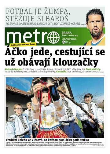 Obálka e-magazínu deník METRO 7.4.2015