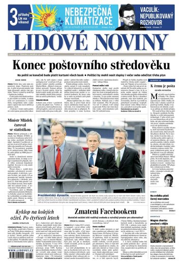 Obálka e-magazínu Lidové noviny 13.6.2015