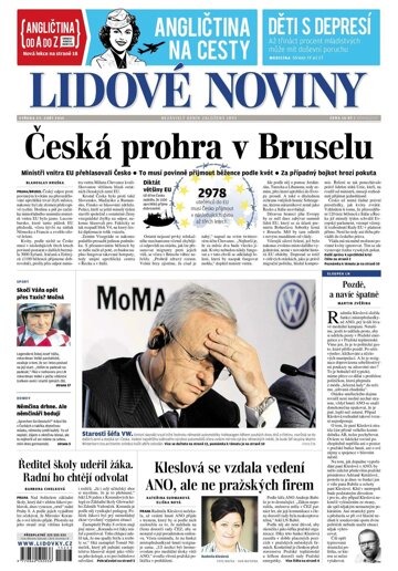 Obálka e-magazínu Lidové noviny 23.9.2015