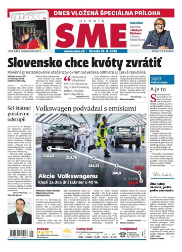 Obálka e-magazínu SME 23.9.2015