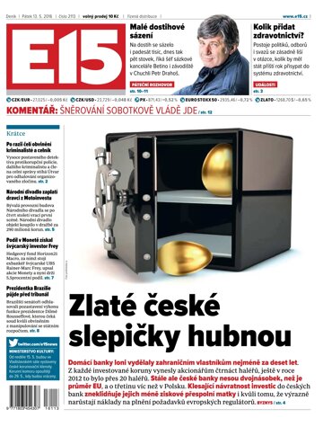 Obálka e-magazínu E15 13.5.2016