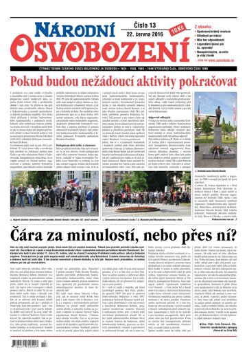 Obálka e-magazínu Národní Osvobození 13/2016