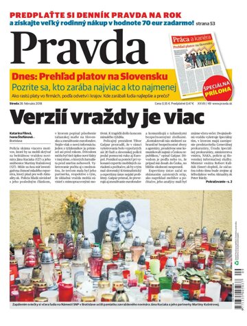 Obálka e-magazínu Pravda 28. 2. 2018