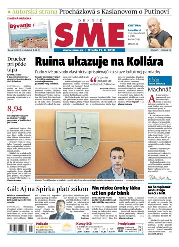 Obálka e-magazínu SME 11.4.2018