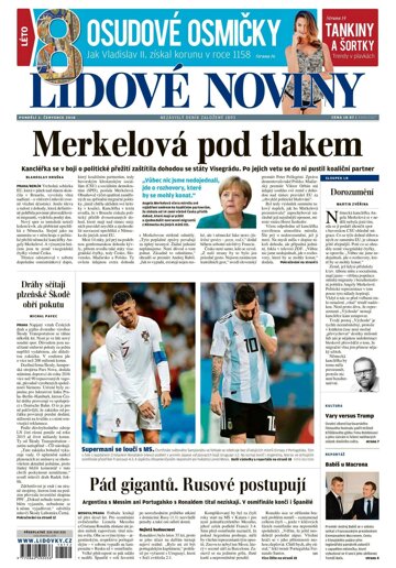 Obálka e-magazínu Lidové noviny 2.7.2018