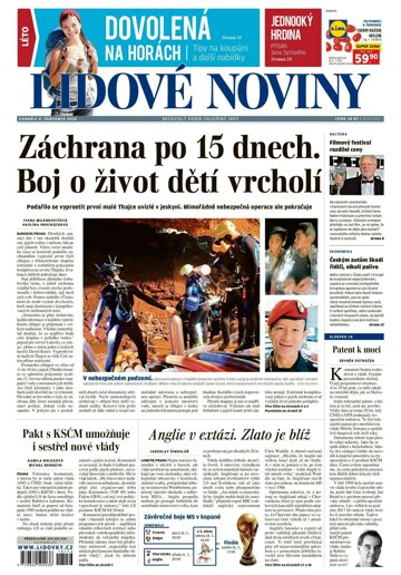 Obálka e-magazínu Lidové noviny 9.7.2018