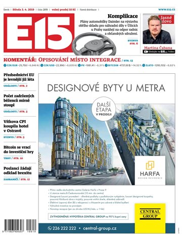 Obálka e-magazínu E15 3.4.2019