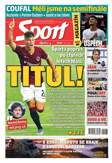 Obálka e-magazínu Sport 16.7.2021