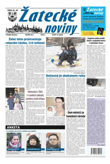 Obálka e-magazínu Žatecké noviny 1/2017