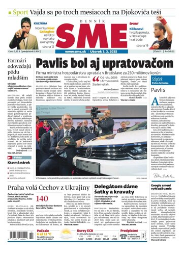 Obálka e-magazínu SME 3.3.2015