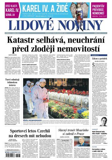 Obálka e-magazínu Lidové noviny 27.4.2016