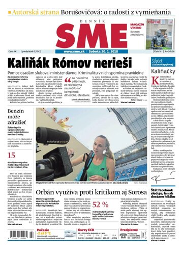 Obálka e-magazínu SME 20.1.2018