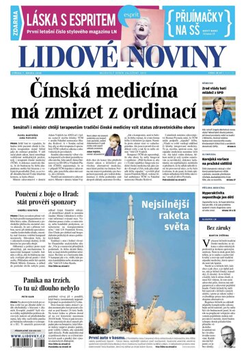 Obálka e-magazínu Lidové noviny 7.2.2018