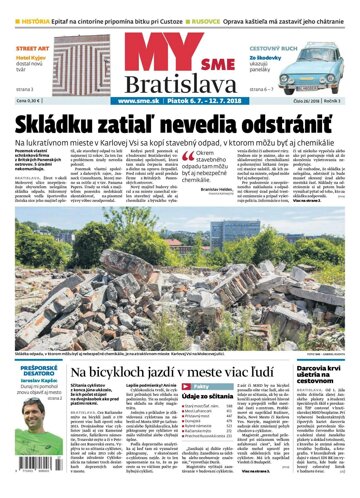 Obálka e-magazínu SME MY Bratislava 6/7/2018