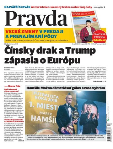 Obálka e-magazínu Pravda 20. 3. 2019