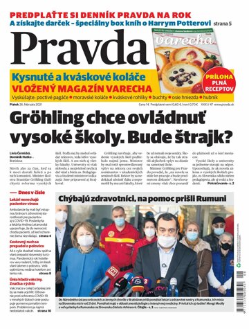 Obálka e-magazínu Pravda 26. 2. 2021