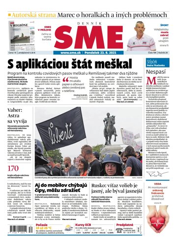 Obálka e-magazínu SME 23-8-2021