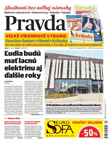 Obálka e-magazínu Pravda 31. 3. 2023