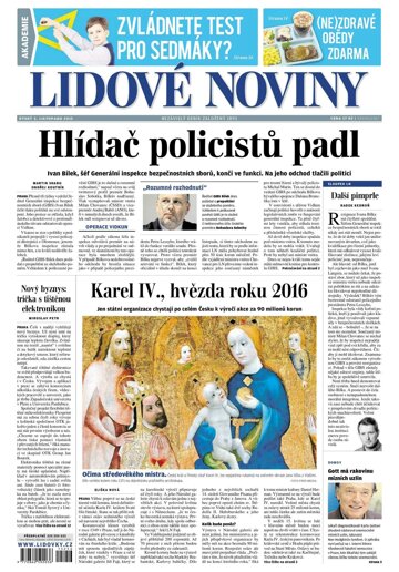 Obálka e-magazínu Lidové noviny 3.11.2015