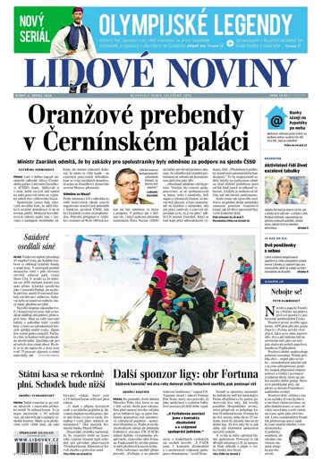 Obálka e-magazínu Lidové noviny 2.8.2016