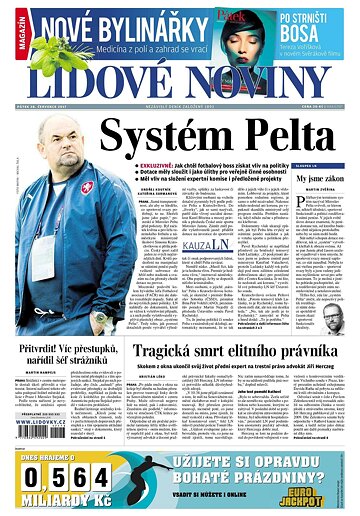 Obálka e-magazínu Lidové noviny 28.7.2017