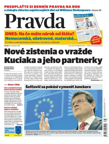 Obálka e-magazínu Pravda 18.9.2018