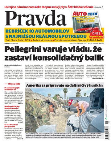 Obálka e-magazínu Pravda 9. 10. 2024