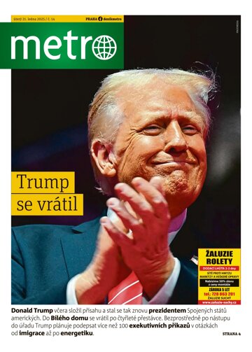 Obálka e-magazínu deník METRO 21.1.2025