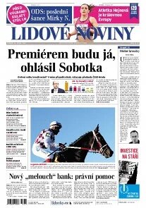 Obálka e-magazínu Lidové noviny 14.10.2013