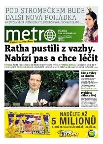 Obálka e-magazínu deník METRO 12.11.2013