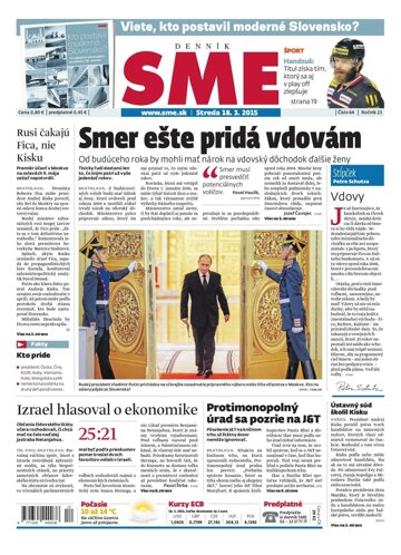 Obálka e-magazínu SME 18.3.2015