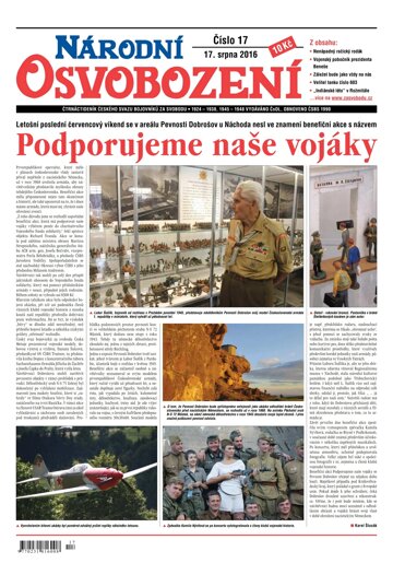 Obálka e-magazínu Národní Osvobození 17/2016