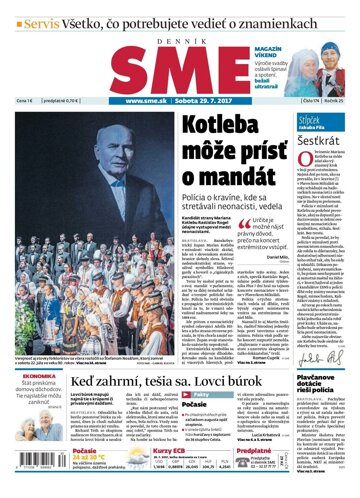 Obálka e-magazínu SME 29.7.2017