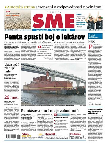 Obálka e-magazínu SME 30.4.2018