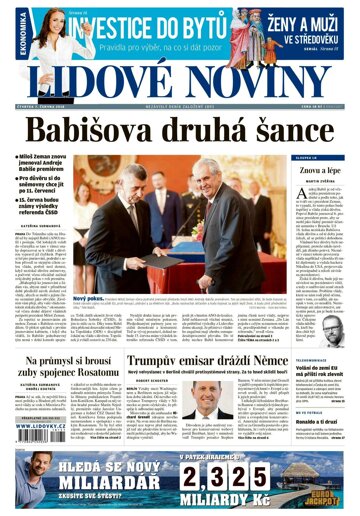 Obálka e-magazínu Lidové noviny 7.6.2018