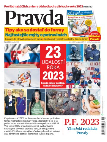 Obálka e-magazínu Pravda 2. 1. 2023