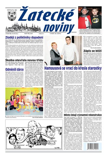 Obálka e-magazínu Žatecké noviny 3/2015