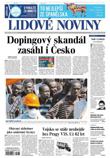 Obálka e-magazínu Lidové noviny 4.8.2015