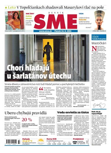 Obálka e-magazínu SME 14.8.2015