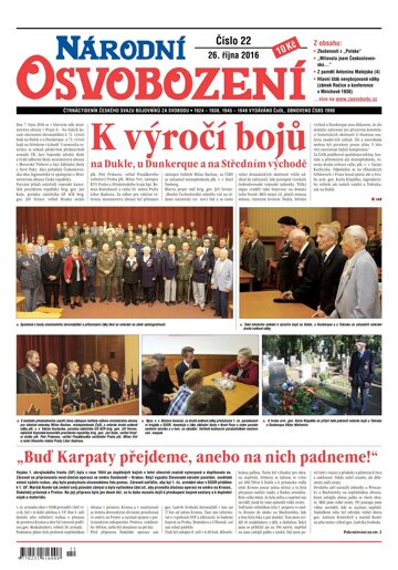 Obálka e-magazínu Národní Osvobození 22/2016