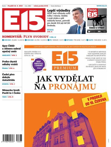 Obálka e-magazínu E15 10.6.2019