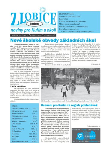 Obálka e-magazínu Zlobice – noviny pro Kuřim a okolí 1/2015