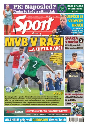 Obálka e-magazínu Sport 3.7.2023